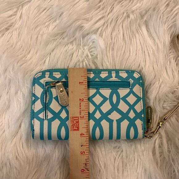 Kate Landry teal wristlet/wallet.  NWOT - Picture 4 of 7